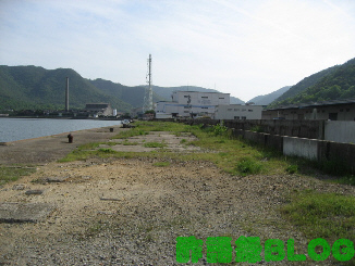 旧片上駅構内の貨物ヤード跡
